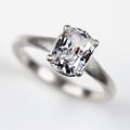 Elongated Cathedral Solitaire Engagement Ring