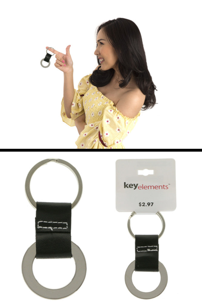 Split keychain with circular fob KEKC4282