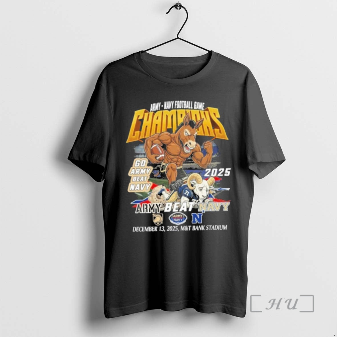 Officials Army Navy Football Game Champions Mascot Go Army Beat Navy 2025 Premium T Shirts
