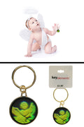 Holographic Cherub Religious Theme Key Chain KEKC4244