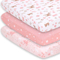 Woodland Floral Playard Mini Crib Sheets, 3-Pack