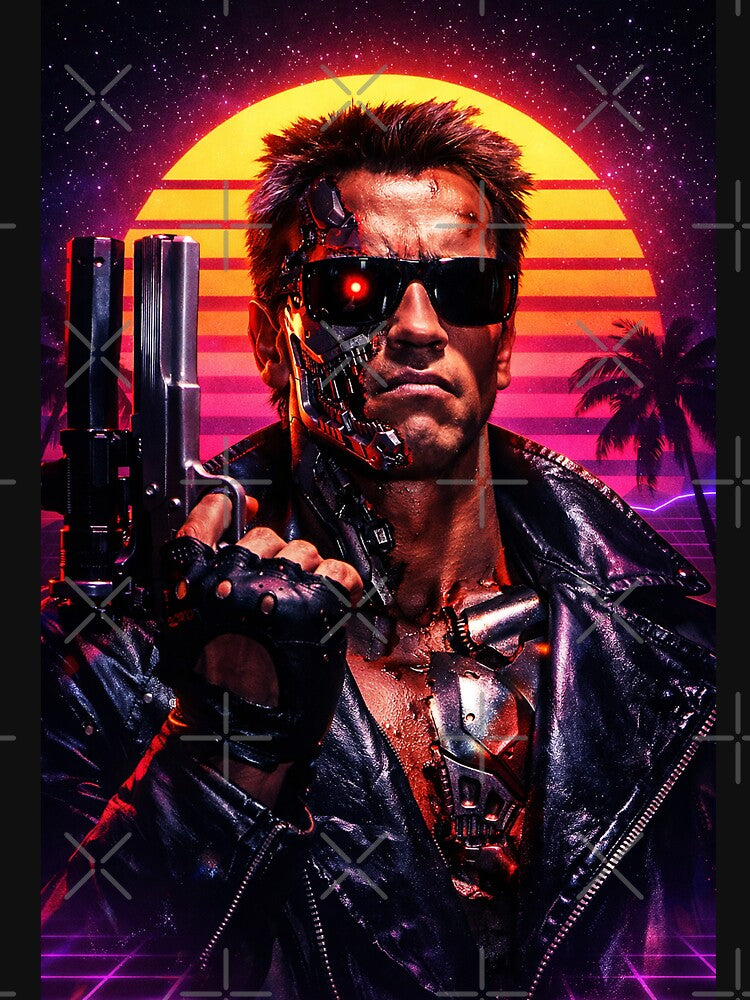 Retro 80s Terminator Arnie by keytee Unisex T-shirt, Sweatshirt, Hoodie, Long Sleeve Tee