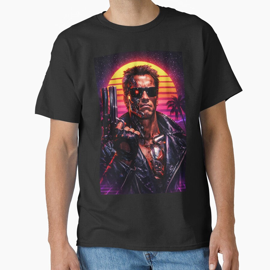 Retro 80s Terminator Arnie by keytee Unisex T-shirt, Sweatshirt, Hoodie, Long Sleeve Tee