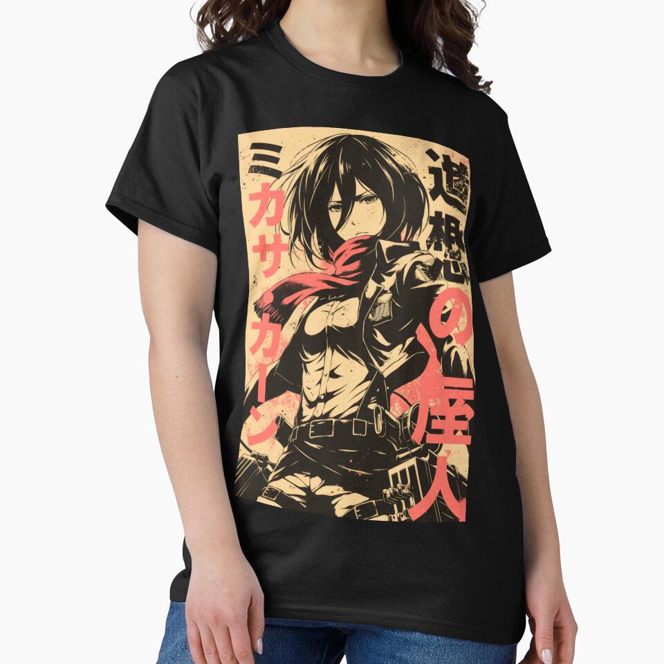 Mikasa Vintage Duotone by AnimeArsenalPrints Unisex T-shirt, Sweatshirt, Hoodie, Long Sleeve Tee